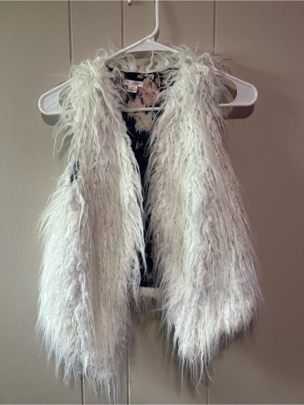 Xhilaration White Faux Fur Vest